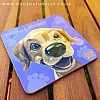Yellow Labrador Fun Gift Coaster